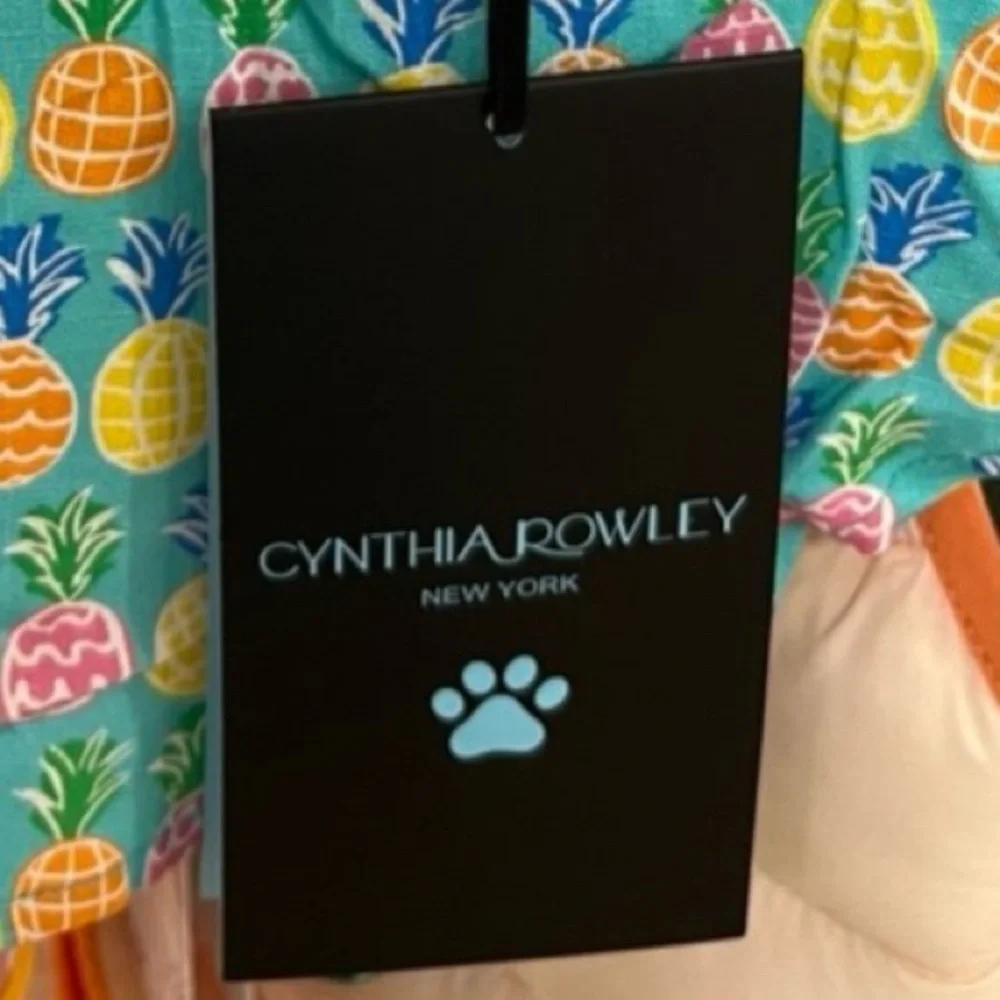 NWOT✨ Cynthia Rowley Multi Pineapple Hawaiian Style Pet Shirt, Medium *3/$15*